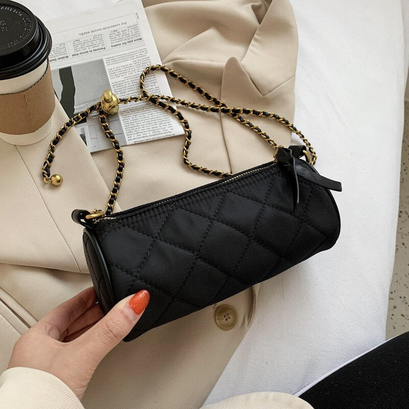 The Zas- Patterned Chain-Detail Crossbody Bag