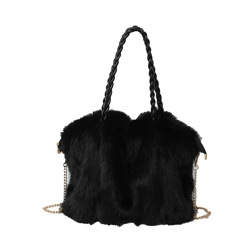 Fleece Tote & Crossbody Bag