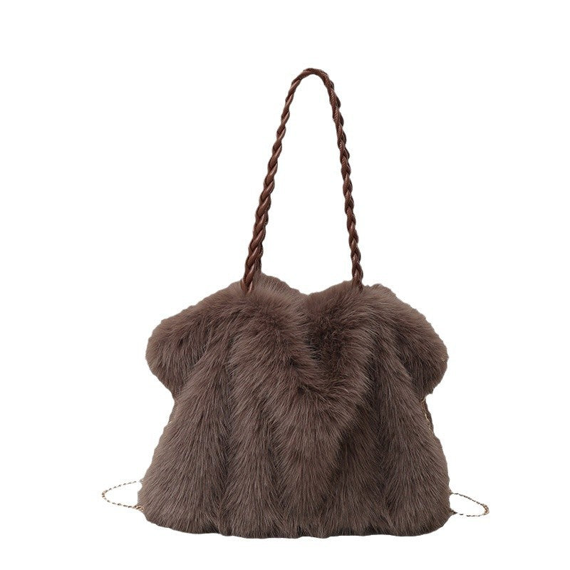 Fleece Tote & Crossbody Bag