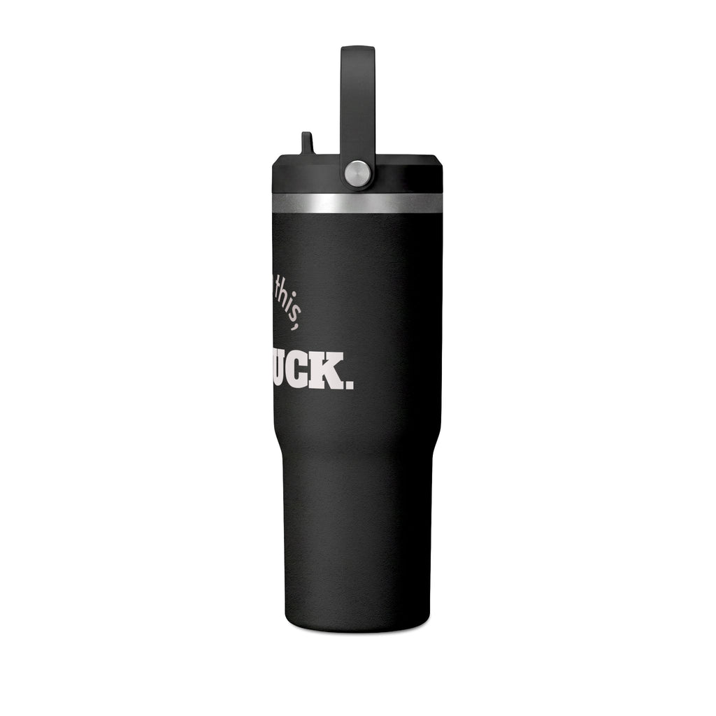 Nomad Tumbler 32oz – "I Run on This, Not Luck" Insulated Travel Tumbler
