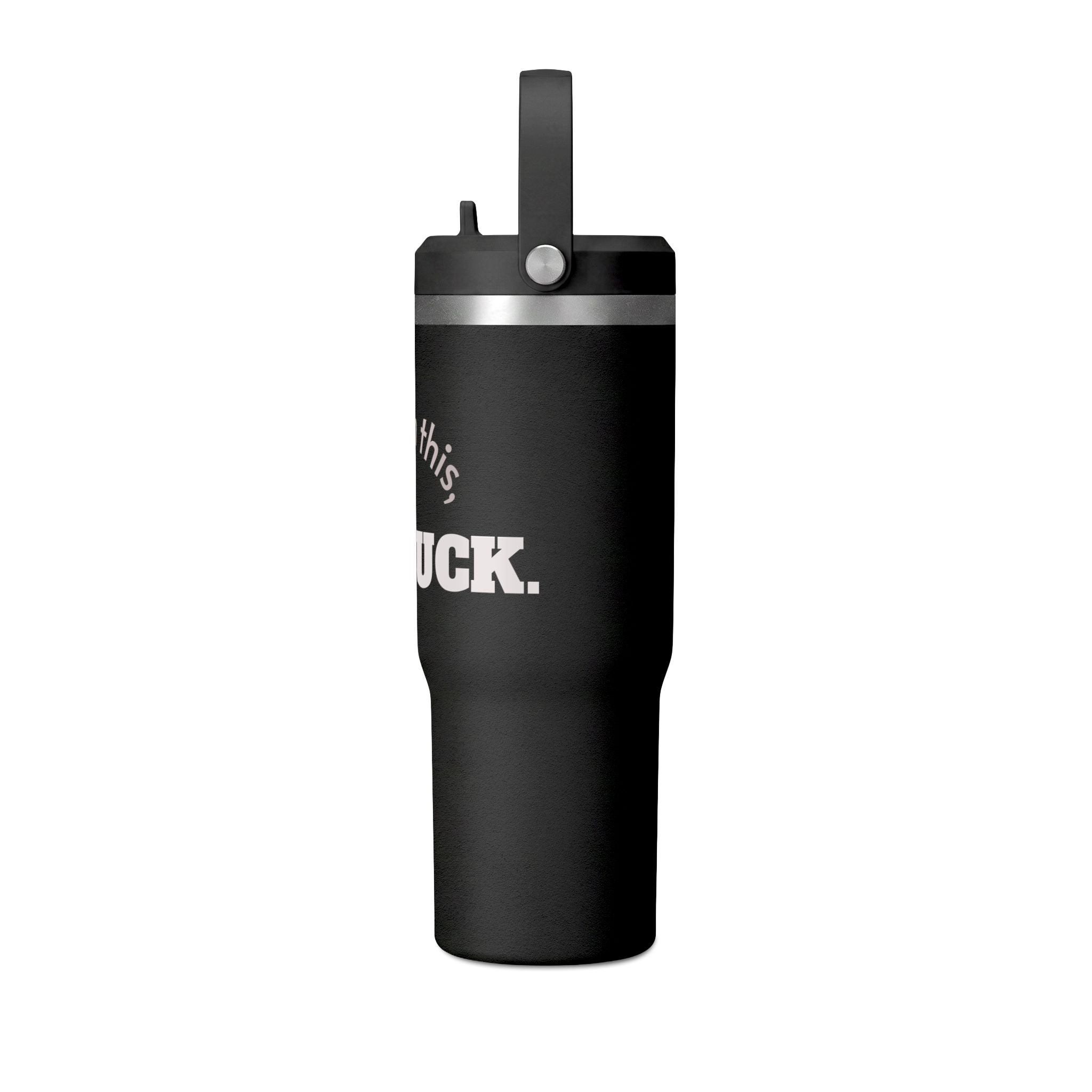 Nomad Tumbler 32oz – "I Run on This, Not Luck" Insulated Travel Tumbler