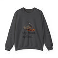 Crewneck Sweatshirt — "My Focus, Spilled." Coffee Spill Graphic