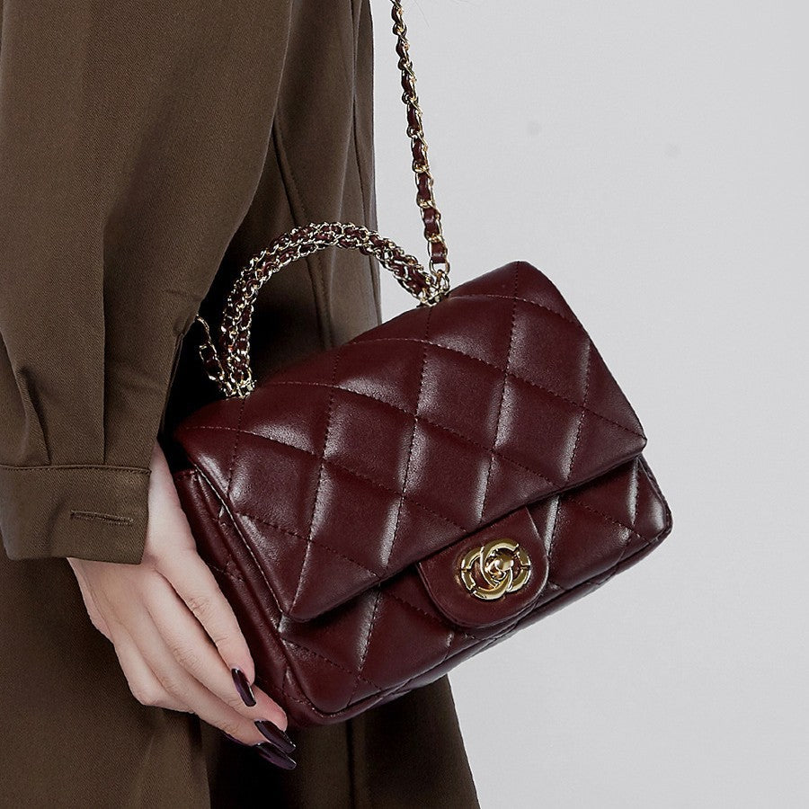 Quilted Top Handle Handbag