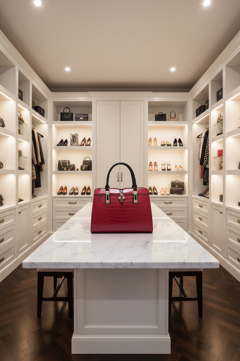 Women's Luxury Croc Pattern Designer Handbag