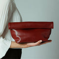 Rolled-Edge Envelope Handbag
