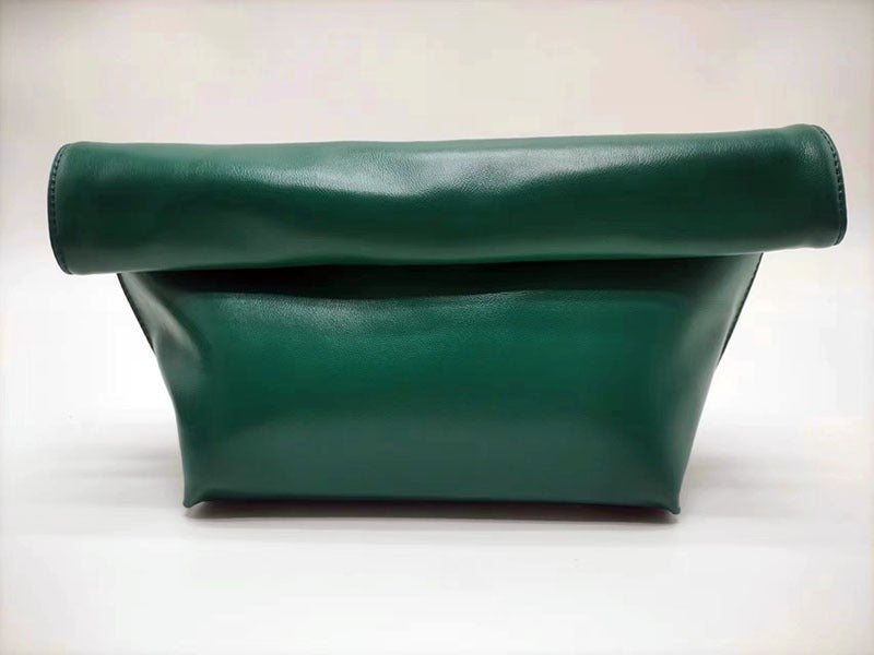 Rolled-Edge Envelope Handbag