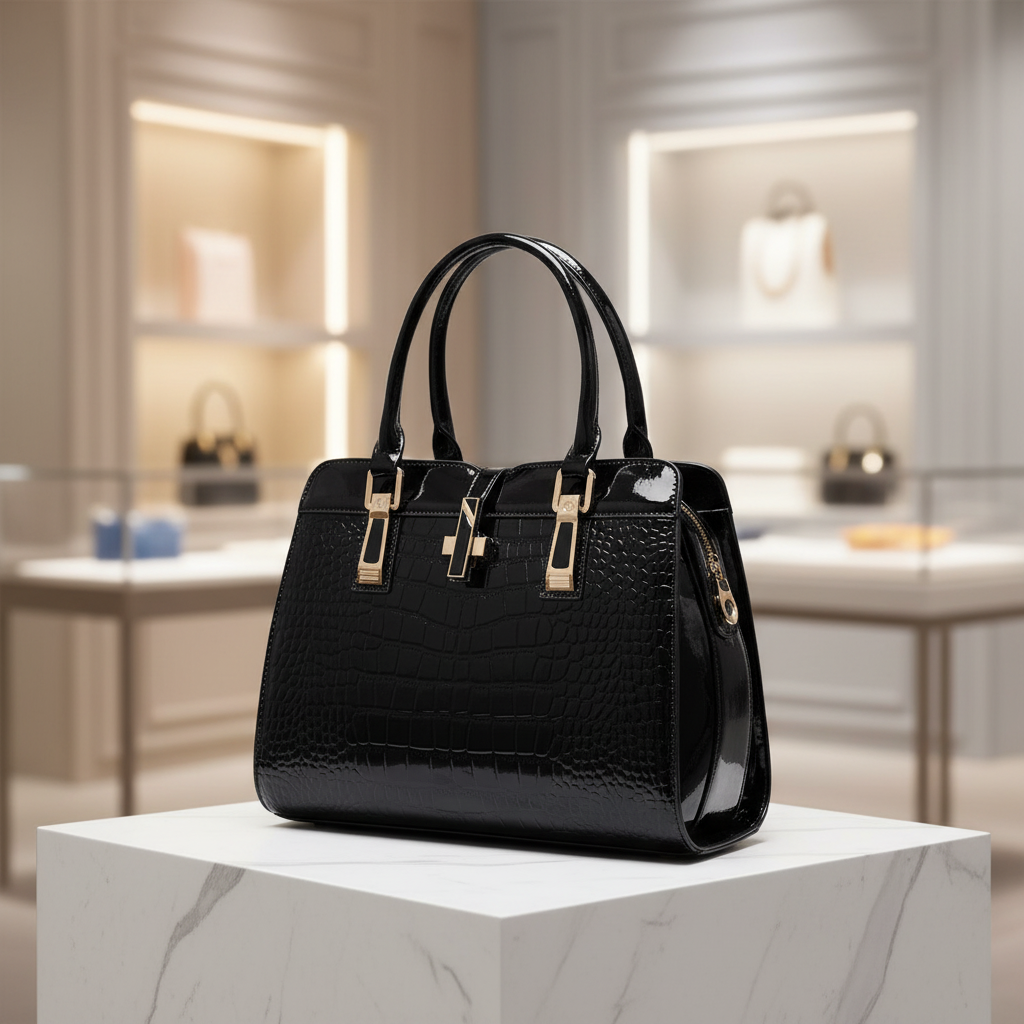 Women's Luxury Croc Pattern Designer Handbag