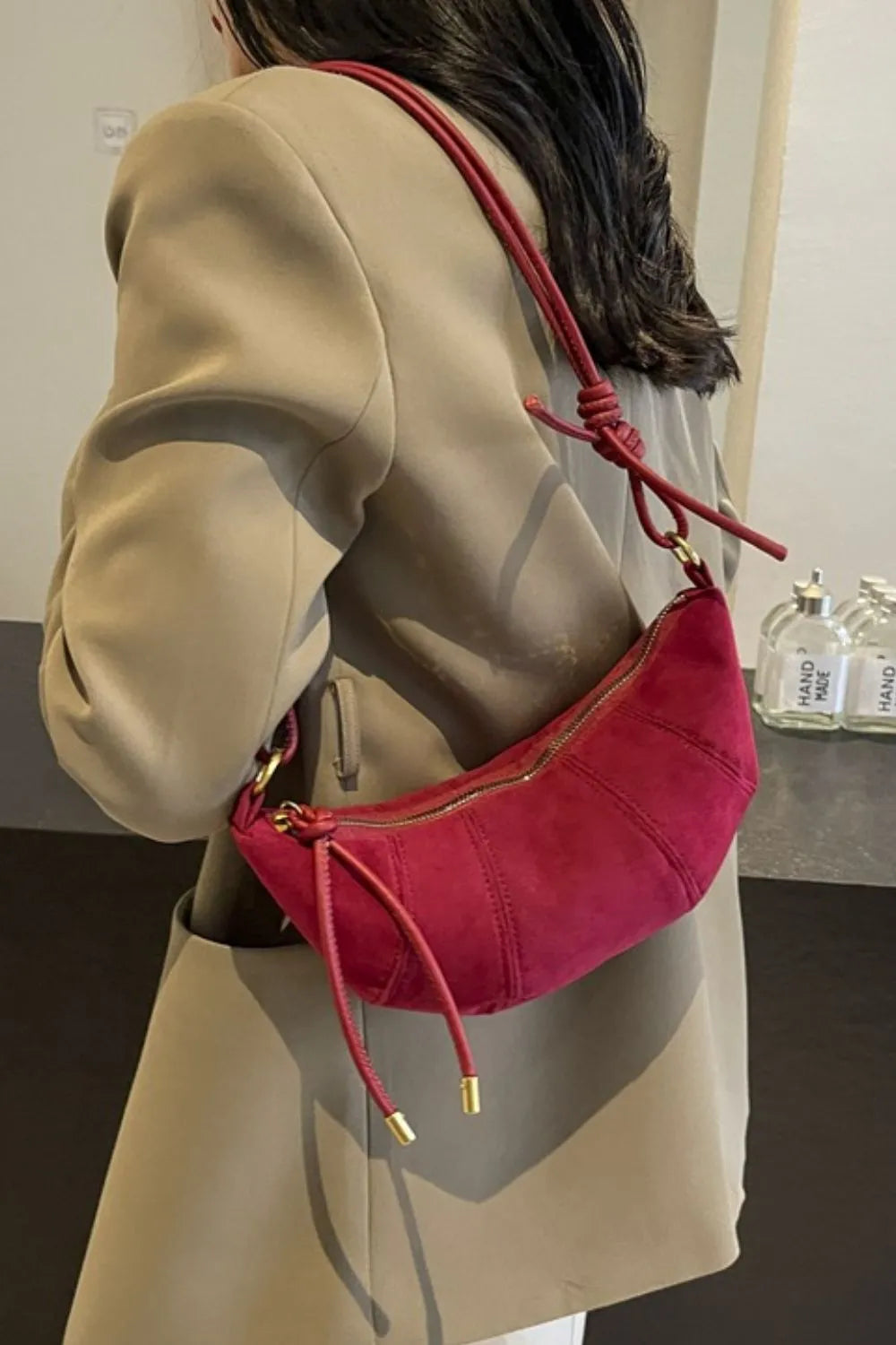 Cheetah-Print Suede Shoulder Bag