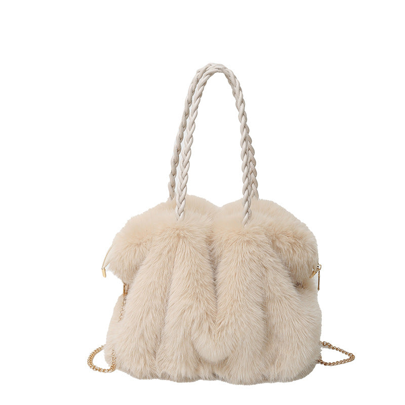 Fleece Tote & Crossbody Bag