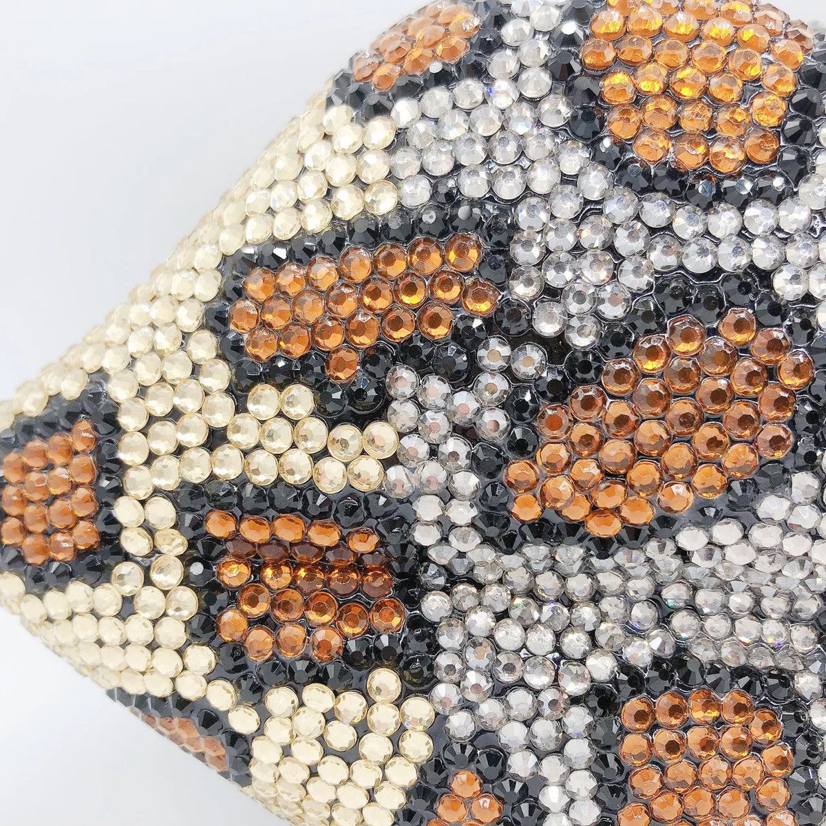The Kiss - Leopard Print Rhinestone Evening Clutch