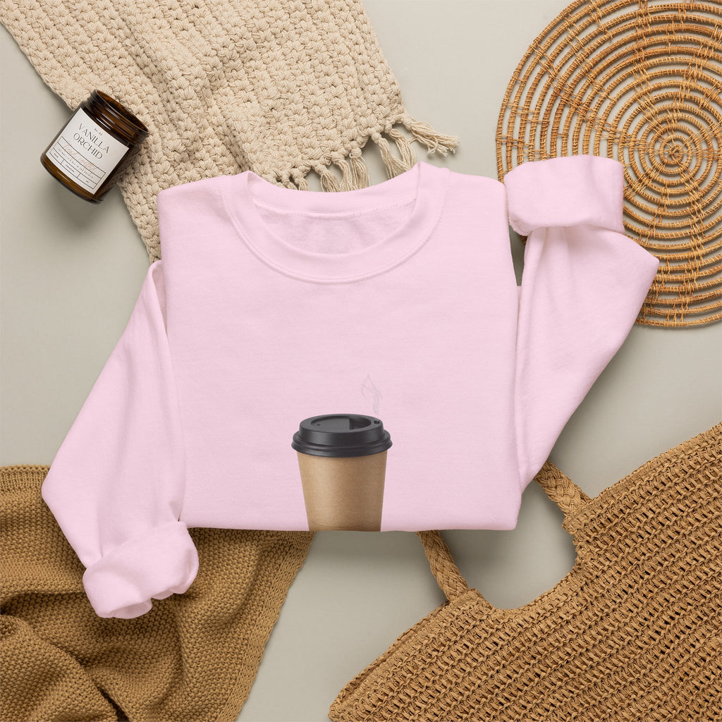 Coffee Run Sweatshirt — “Run on this, not luck.” Crewneck