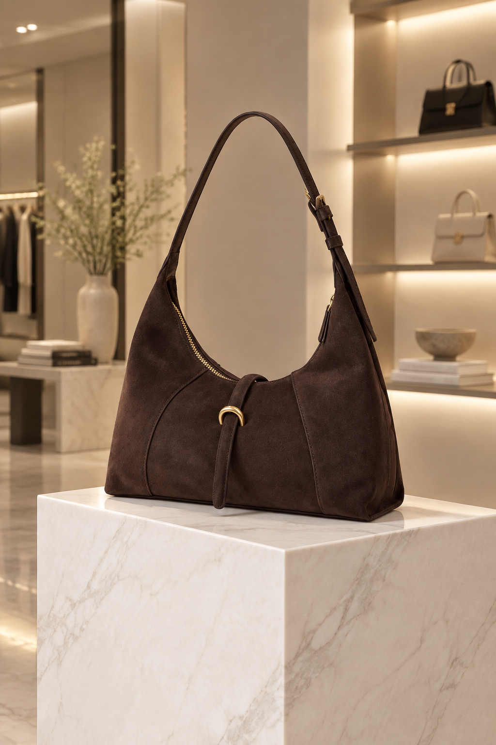 The Lita- Matte Genuine Leather Dumpling Shoulder Bag