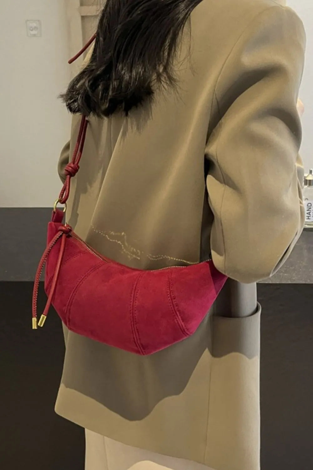 Cheetah-Print Suede Shoulder Bag
