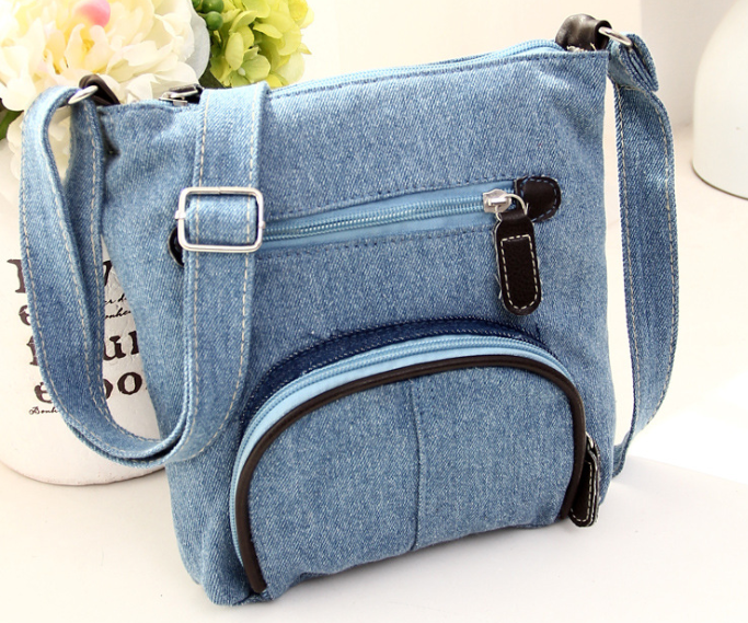 Denim Pocket Shoulder Bag