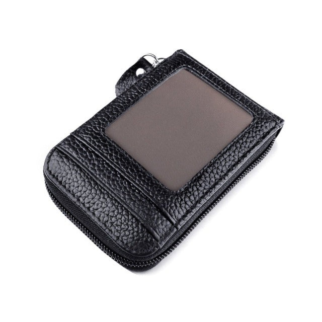 RFID-Blocking Zippered Card Holder