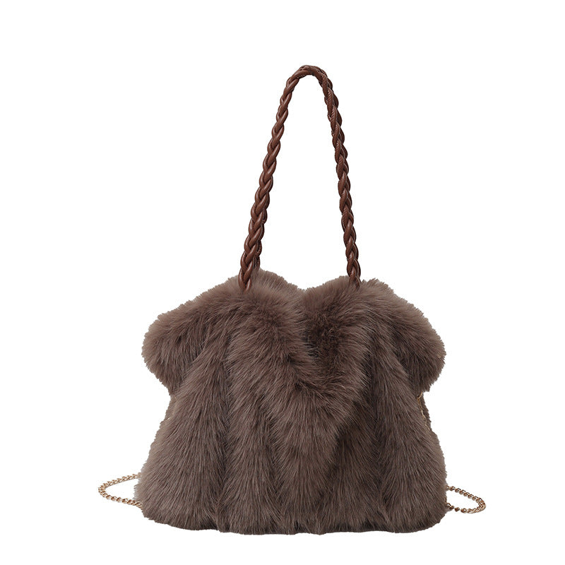 Fleece Tote & Crossbody Bag