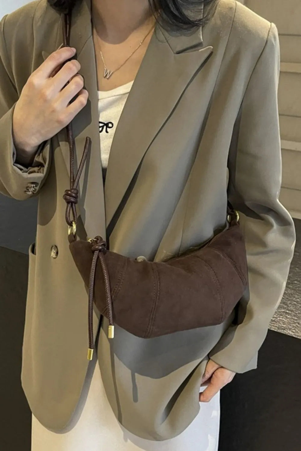Cheetah-Print Suede Shoulder Bag