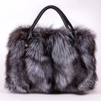 Fur-Textured Statement Shoulder Bag