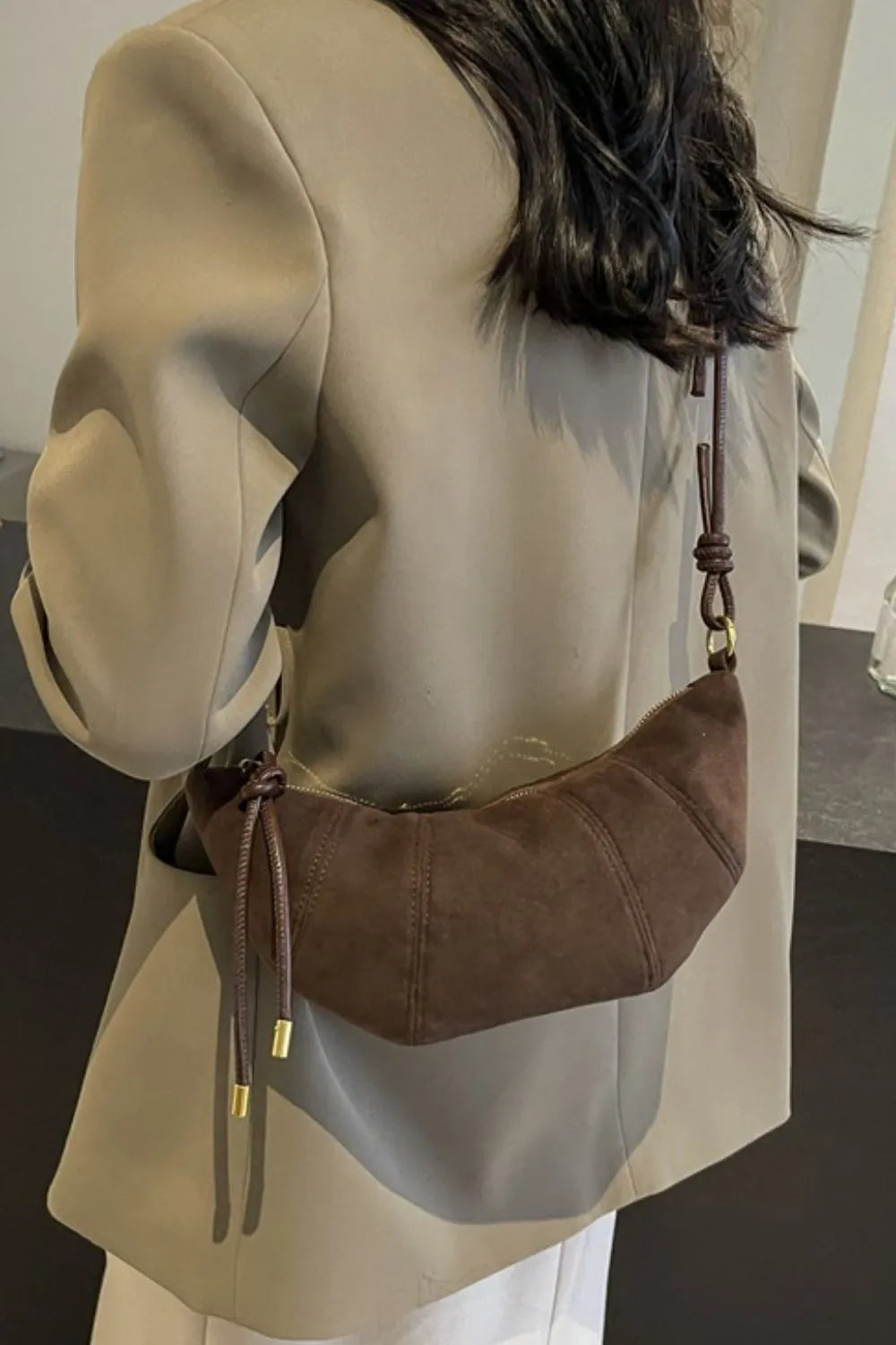 Cheetah-Print Suede Shoulder Bag