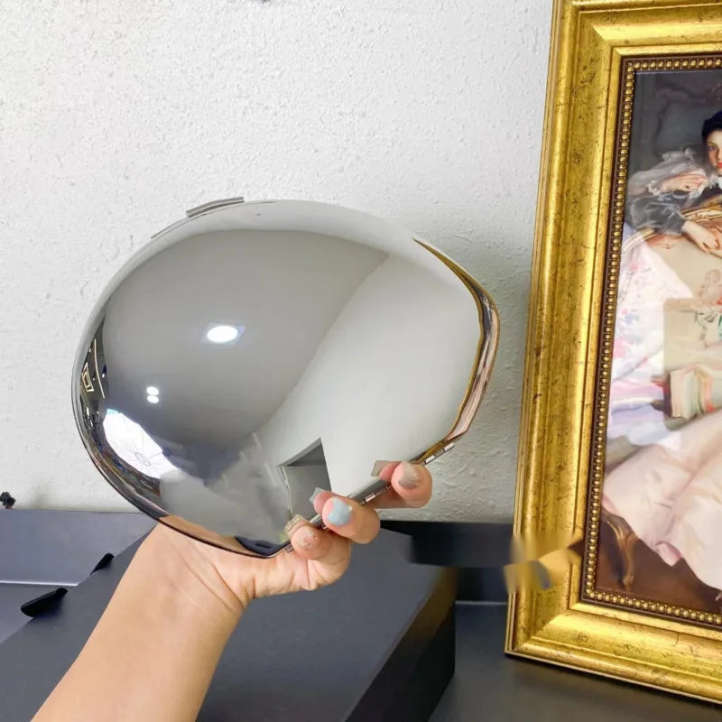 Mirrored Shell Metallic Clutch