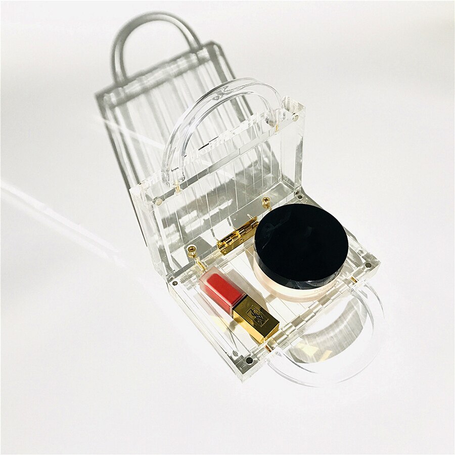 Transparent Striped Acrylic Evening Clutch
