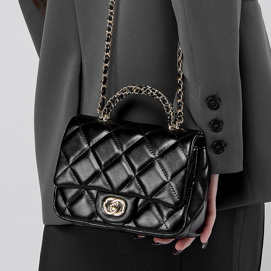 Quilted Top Handle Handbag