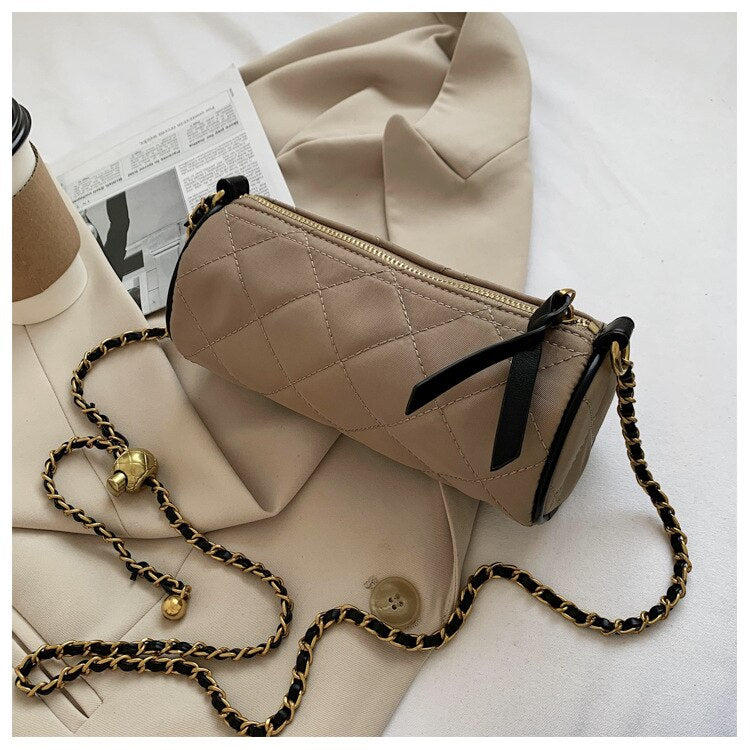 The Zas- Patterned Chain-Detail Crossbody Bag