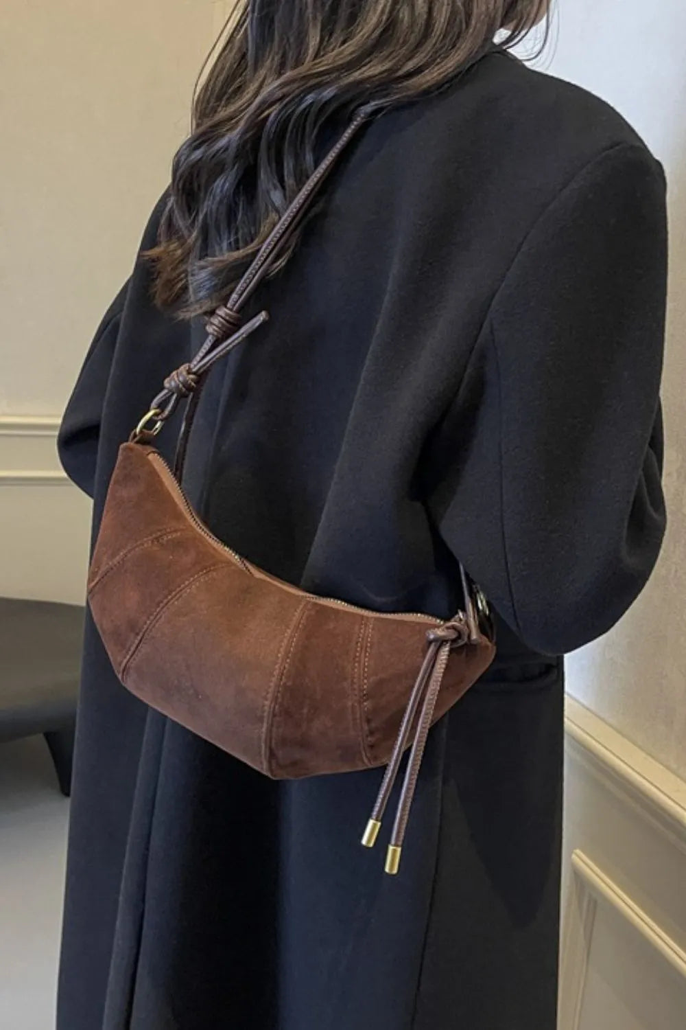 Cheetah-Print Suede Shoulder Bag