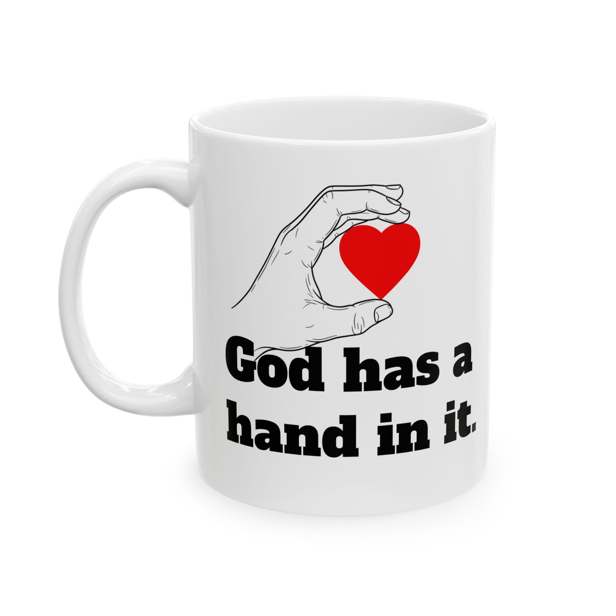 “God has a hand in it" - Faith-Inspired Cozy Gift Set | Hoodie, Candle & Mug