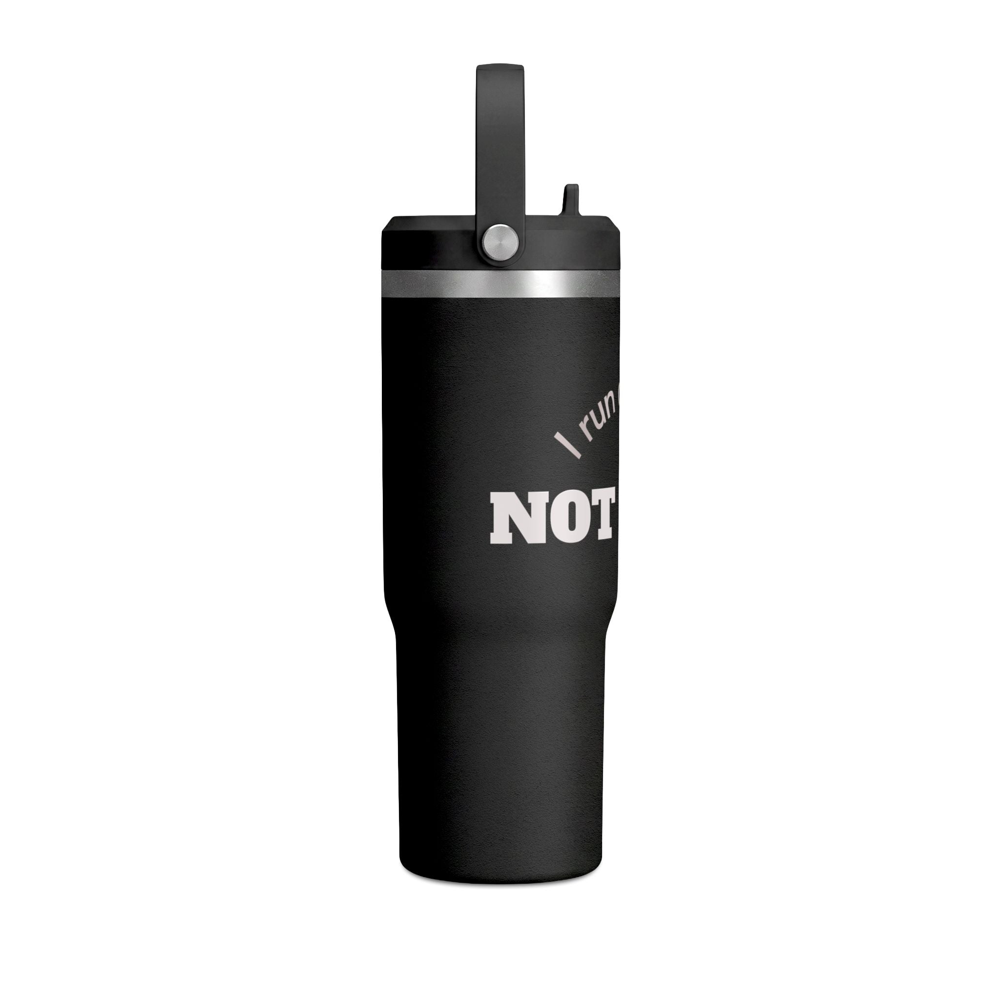 Nomad Tumbler 32oz – "I Run on This, Not Luck" Insulated Travel Tumbler
