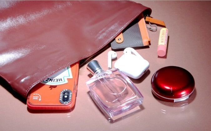 Rolled-Edge Envelope Handbag