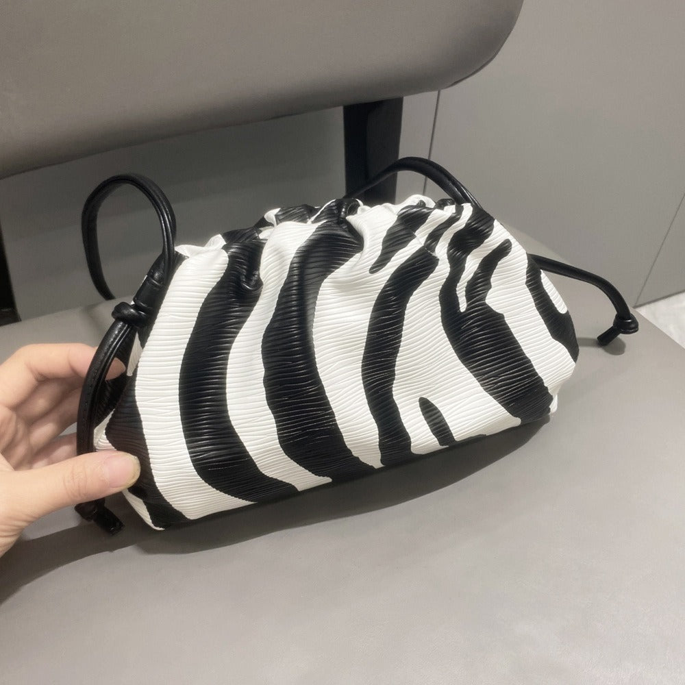 Zebra Print Cloud Crossbody Bag