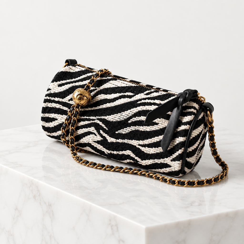 The Zas- Patterned Chain-Detail Crossbody Bag
