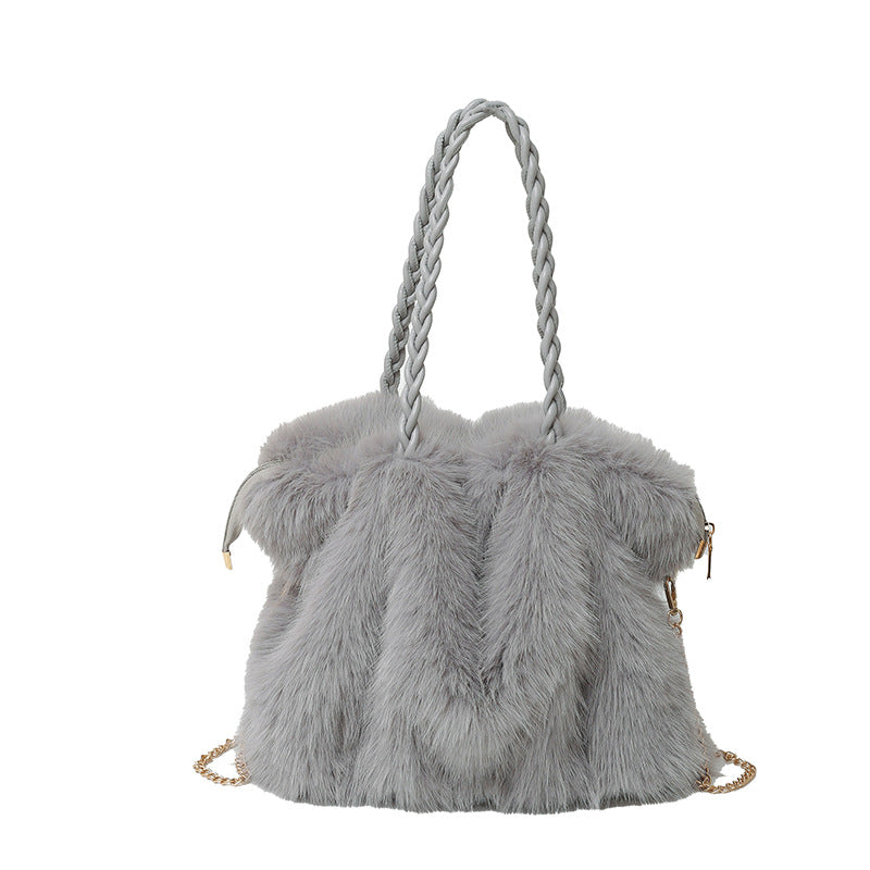 Fleece Tote & Crossbody Bag
