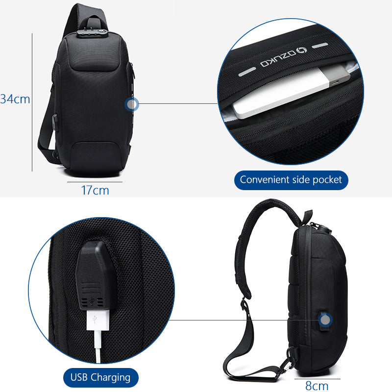 Unisex Multifunction Crossbody Sling Bag