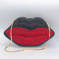 The Kiss - Leopard Print Rhinestone Evening Clutch