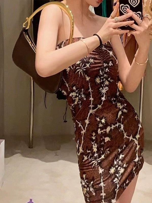 Gold Handle Small Shoulder Handbag