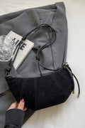 Cheetah-Print Suede Shoulder Bag