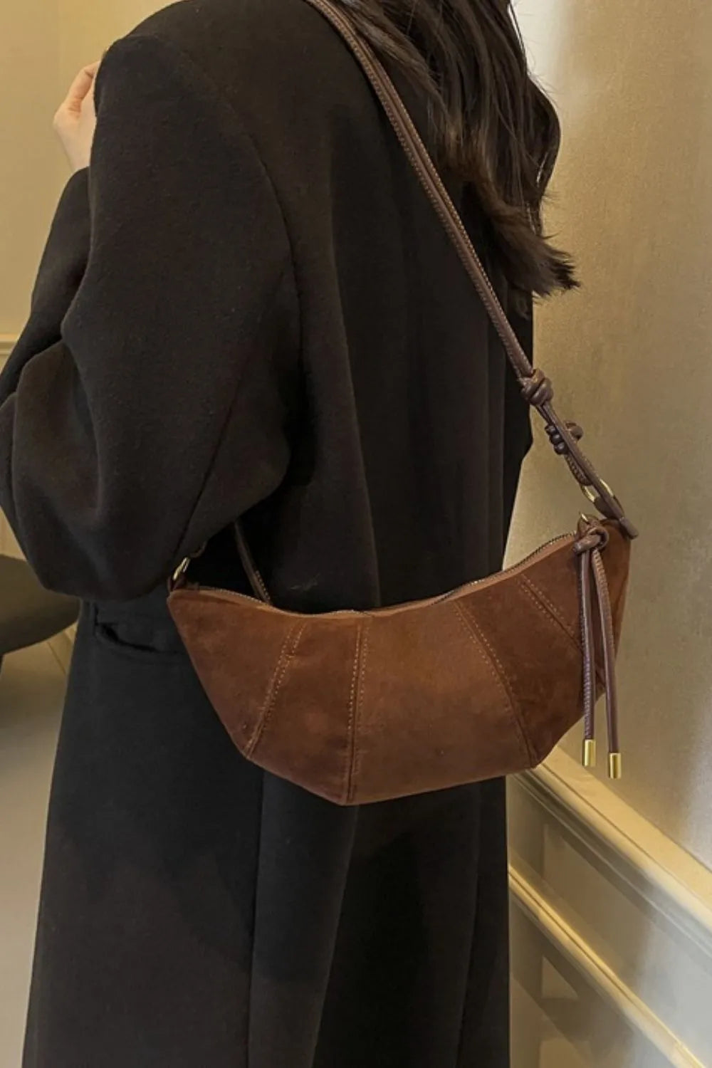 Cheetah-Print Suede Shoulder Bag