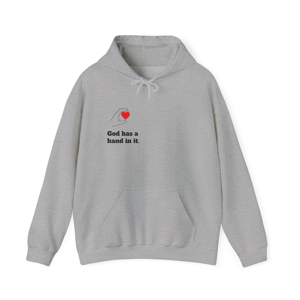 “God has a hand in it" - Faith-Inspired Cozy Gift Set | Hoodie, Candle & Mug
