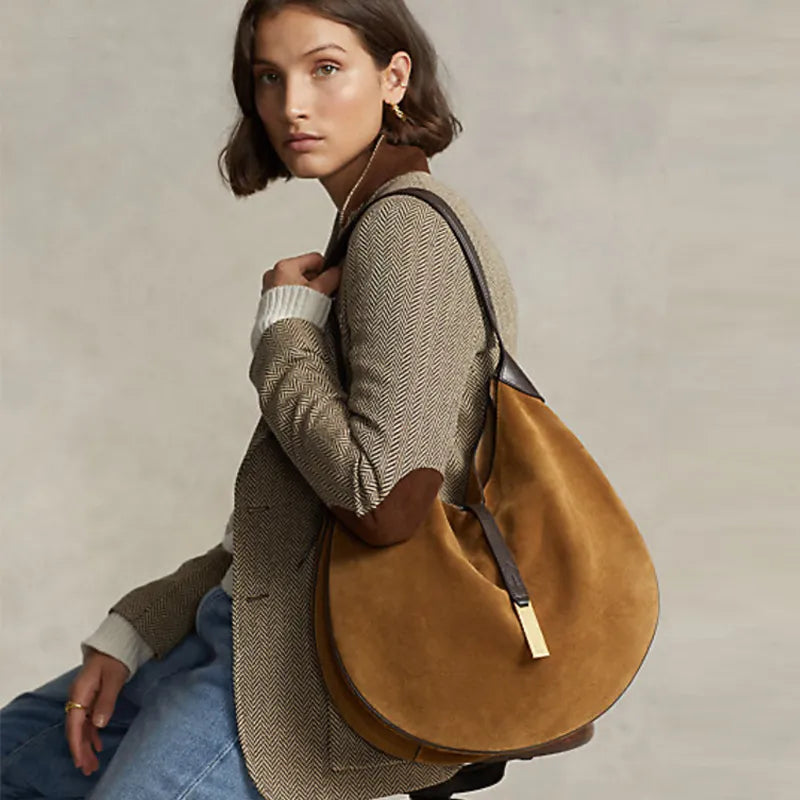 Ruched Hobo Shoulder Bag