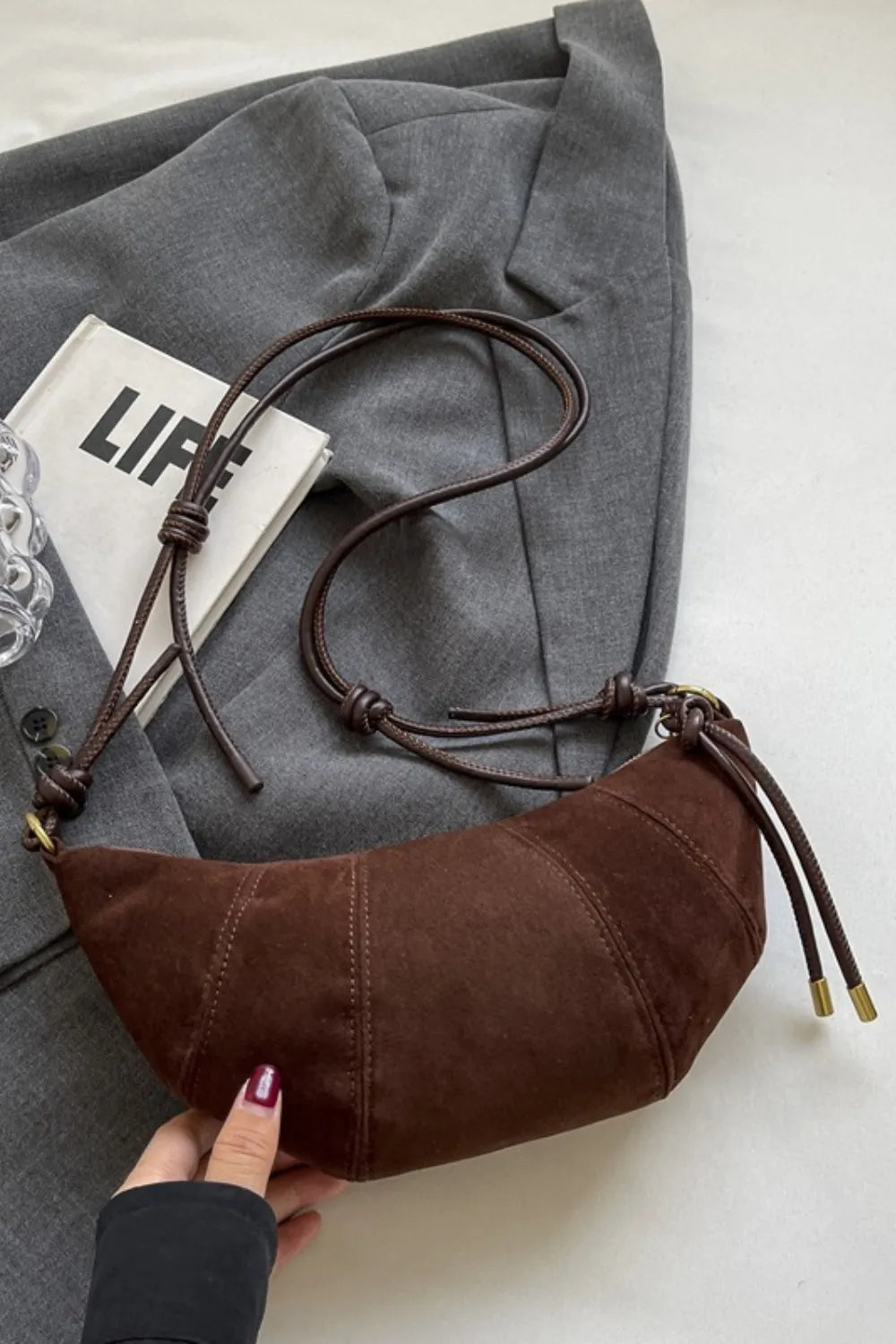 Compact Zip Shoulder Bag
