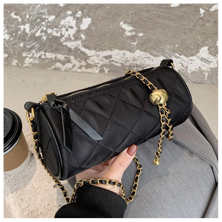The Zas- Patterned Chain-Detail Crossbody Bag