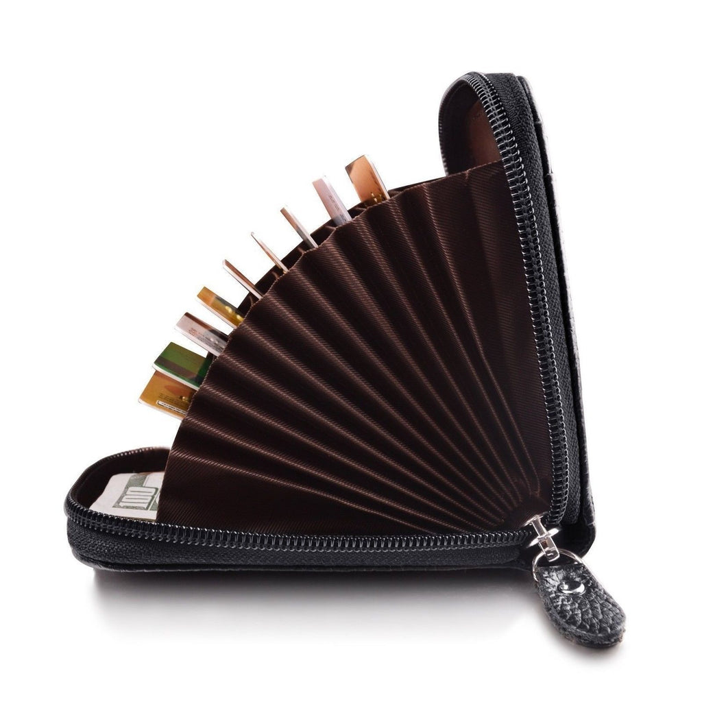 RFID-Blocking Zippered Card Holder