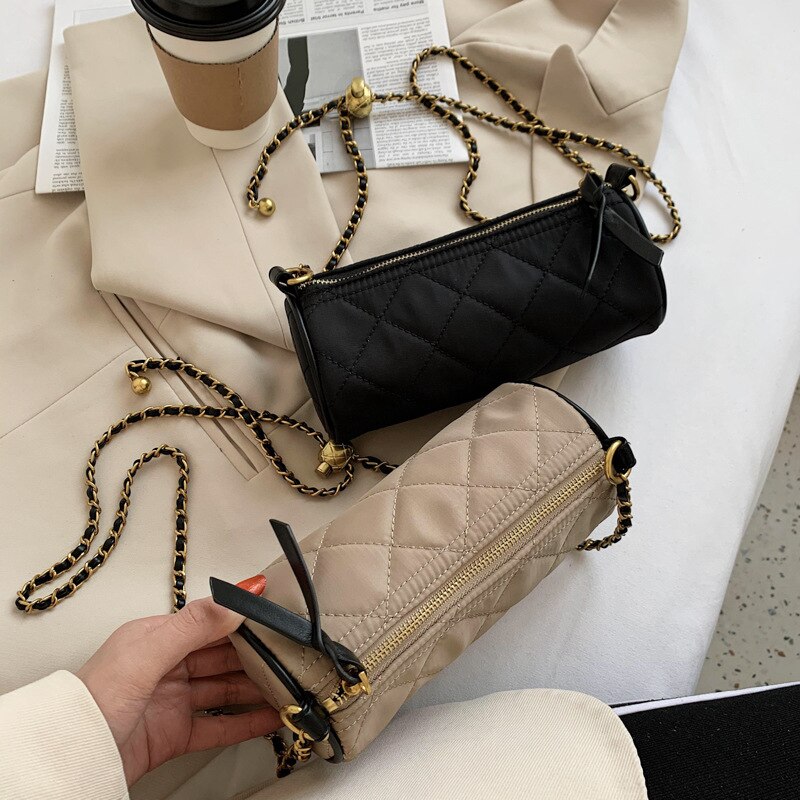 The Zas- Patterned Chain-Detail Crossbody Bag