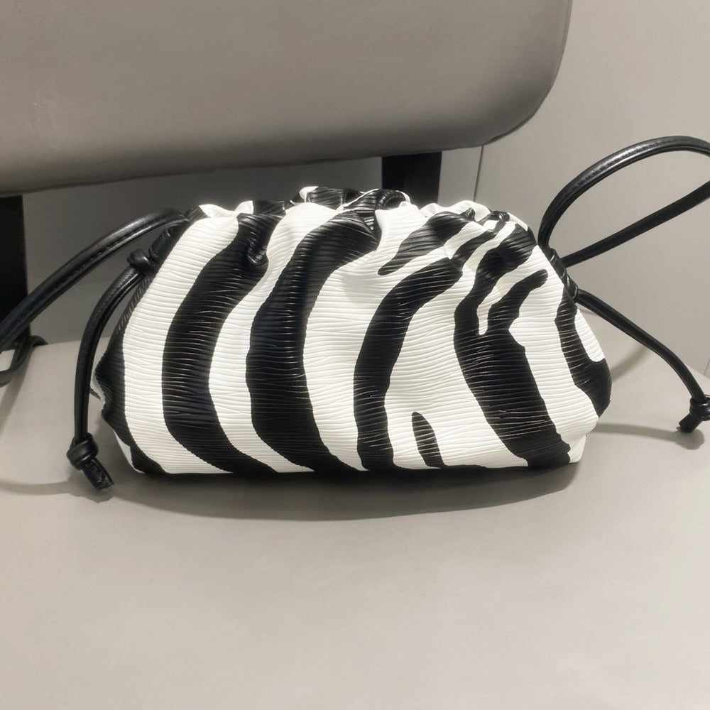 Zebra Print Cloud Crossbody Bag