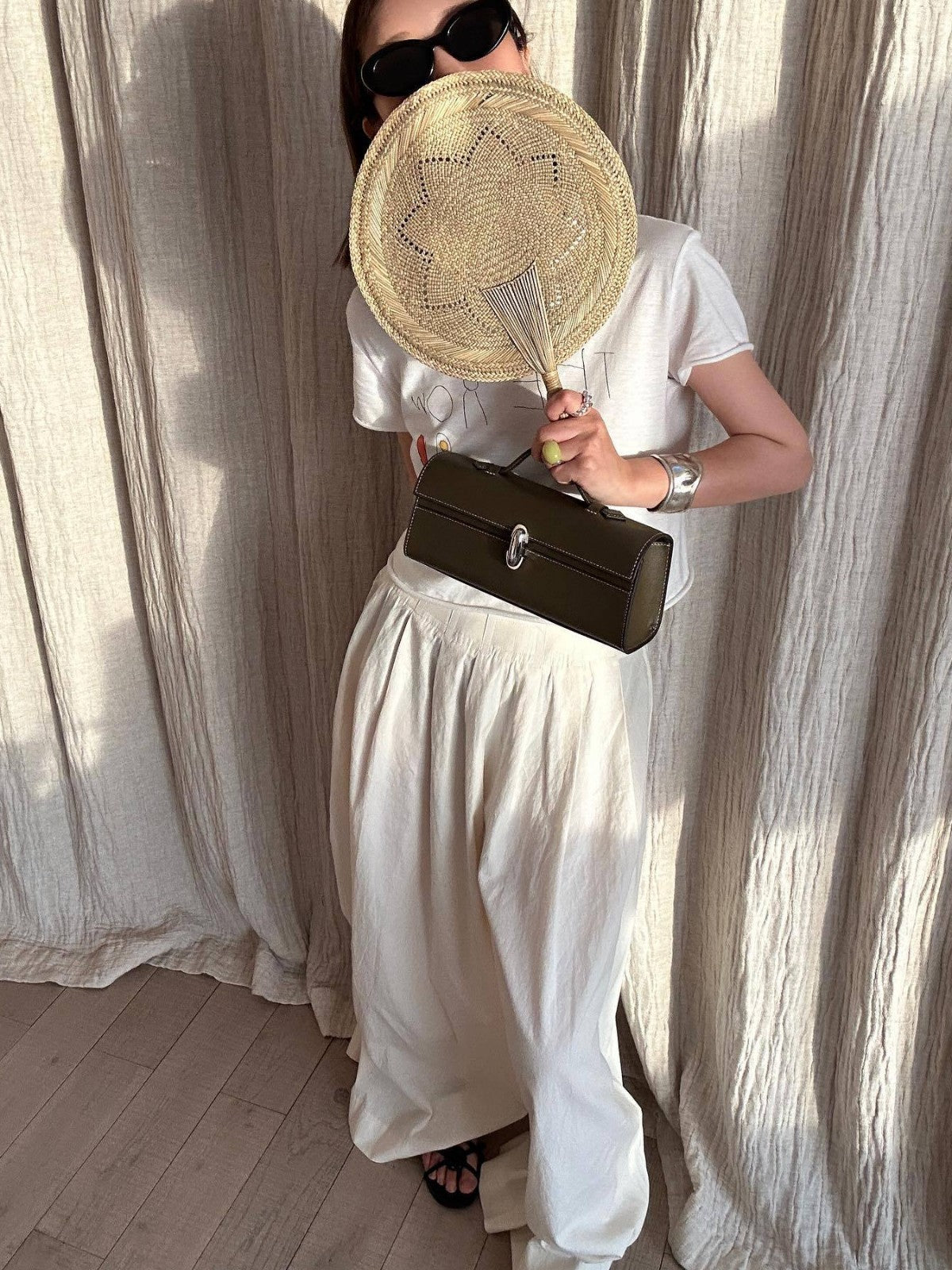 The Flan - Retro Genuine Leather Flap Bag with Lock Detail